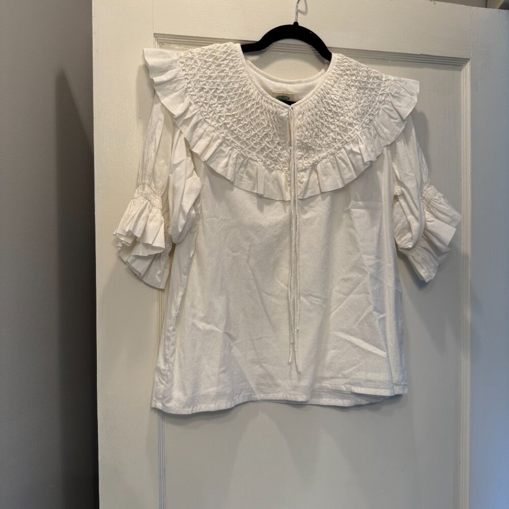 VGUC Daydress Esme Blouse White Size S - Picture 2 of 5